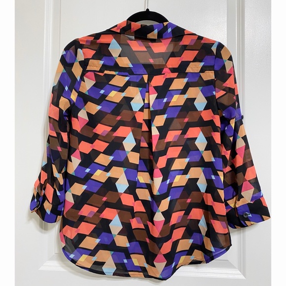 Geometric Patterned Button Up - Picture 5 of 8
